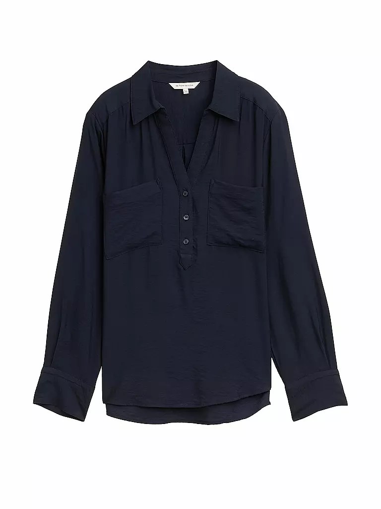 TOM TAILOR | Blusenshirt  | dunkelblau