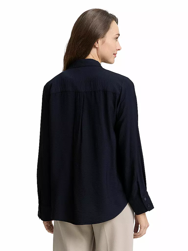TOM TAILOR | Blusenshirt  | dunkelblau