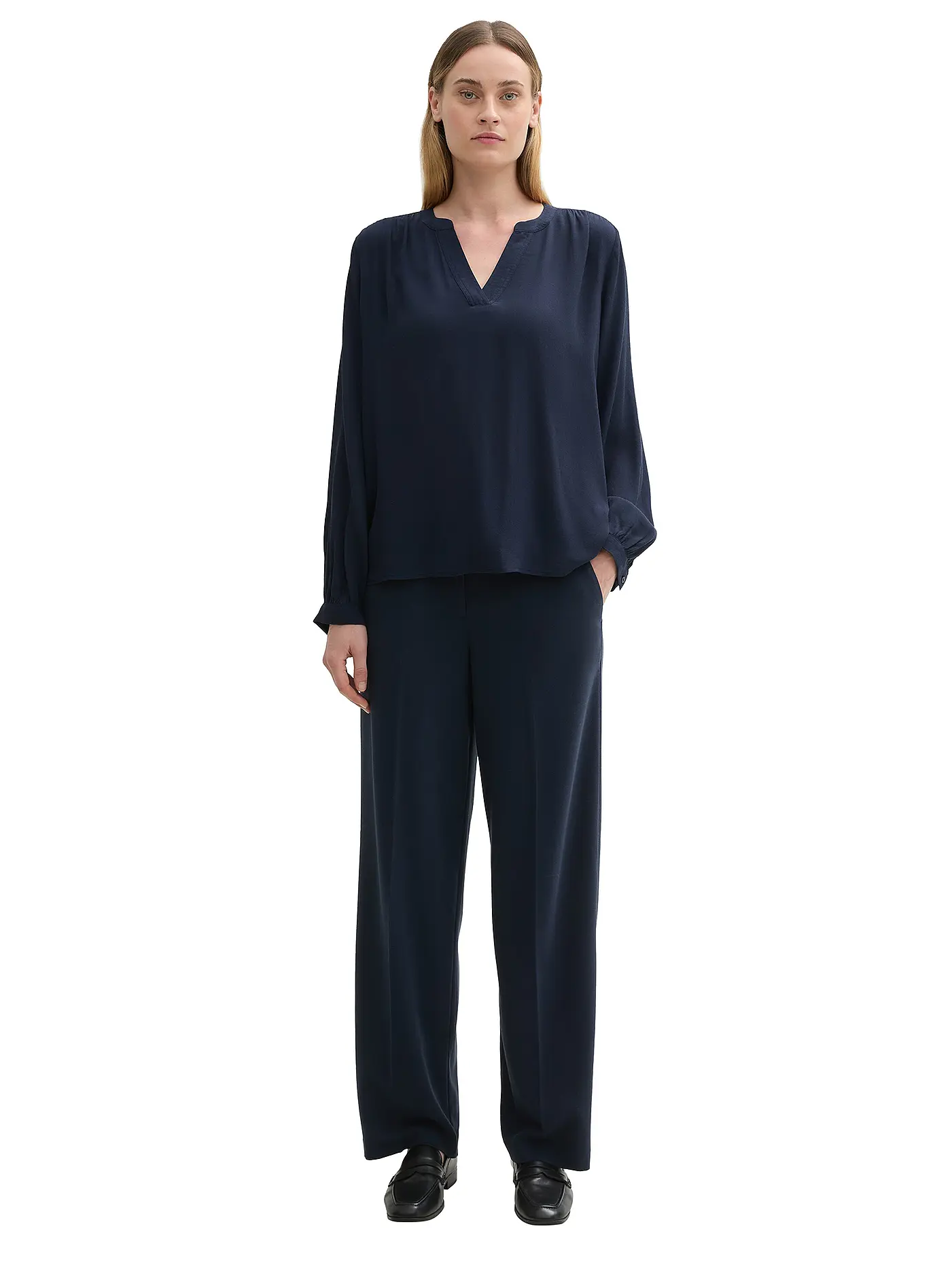 TOM TAILOR | Blusenshirt | dunkelblau