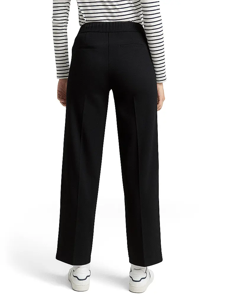 TOM TAILOR | Businesshose Straight Fit | Schwarz