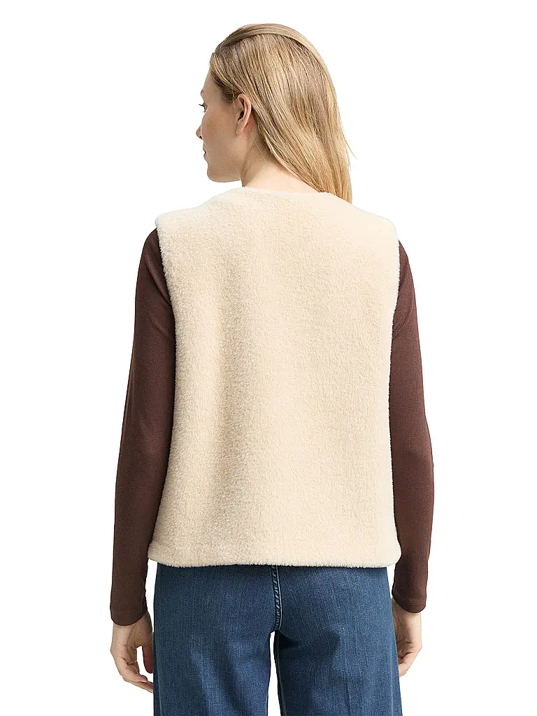TOM TAILOR | Gilet in Felloptik |