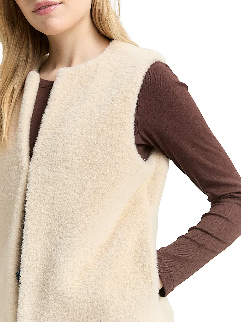 TOM TAILOR | Gilet in Felloptik |