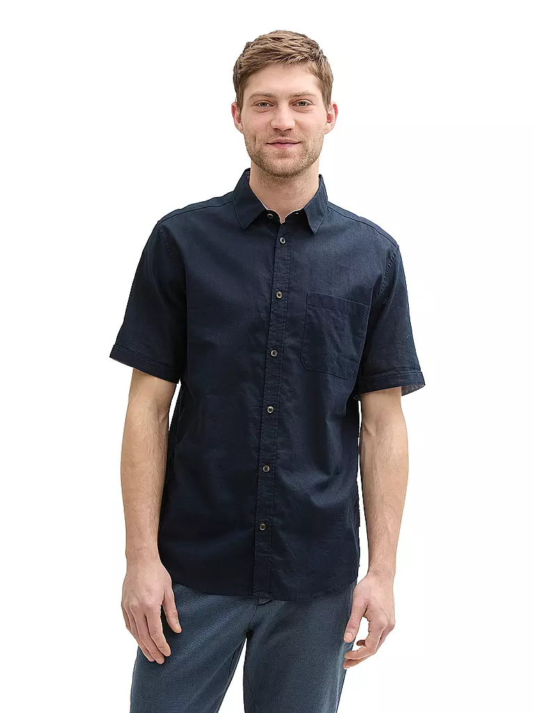 TOM TAILOR | Hemd Regular Fit  | dunkelblau