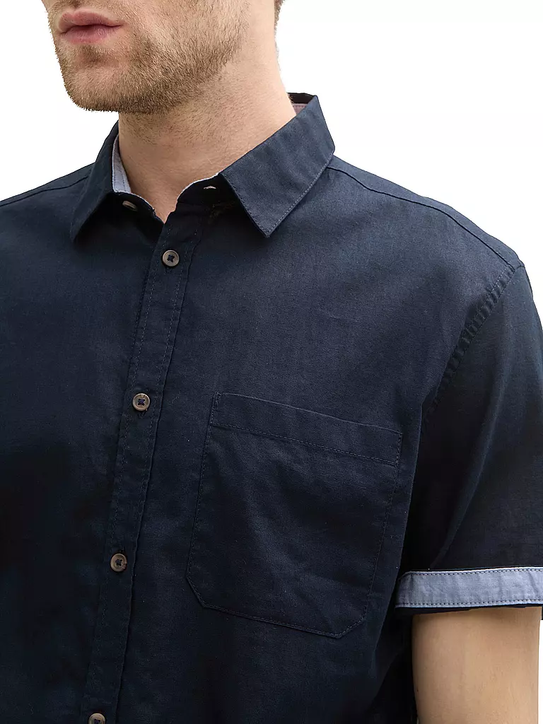 TOM TAILOR | Hemd Regular Fit  | dunkelblau