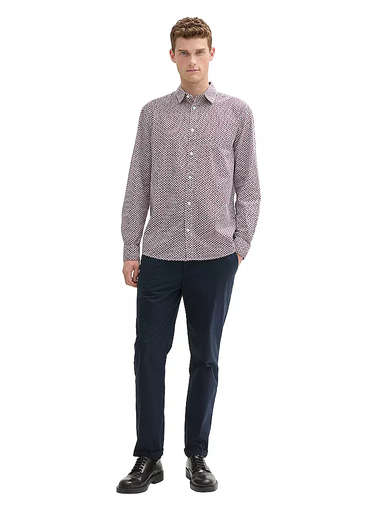 TOM TAILOR | Hemd Regular Fit | dunkelrot