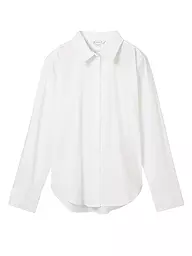 TOM TAILOR | Hemdbluse Regular Fit | weiss