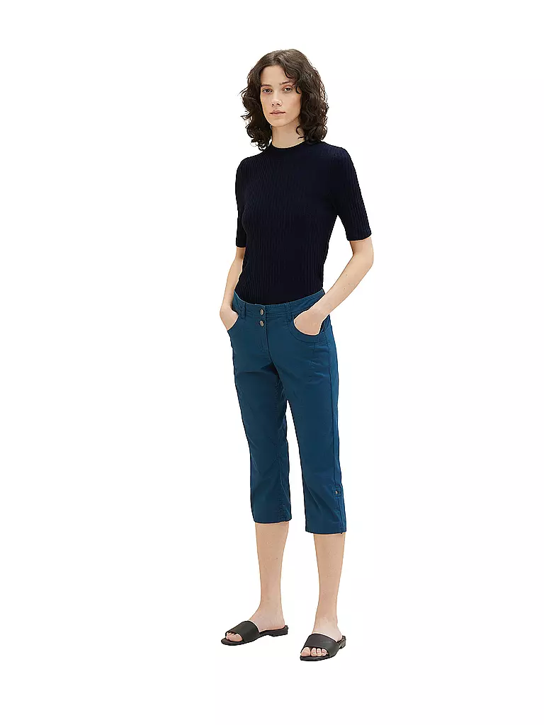 TOM TAILOR | Hose Capri | dunkelblau