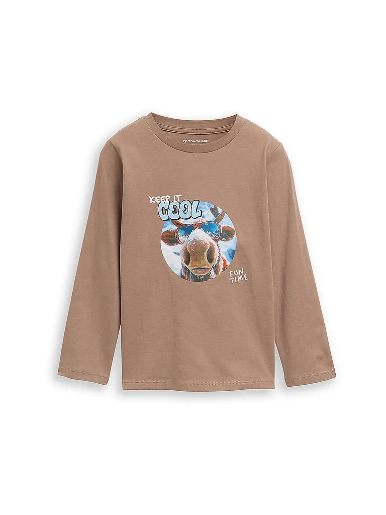 TOM TAILOR | Jungen Langarmshirt  | beige
