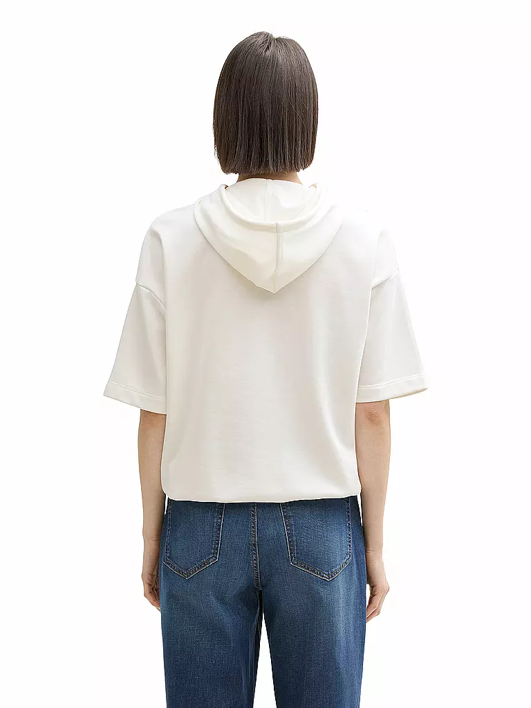 TOM TAILOR | Kapuzensweater - Hoodie | weiss