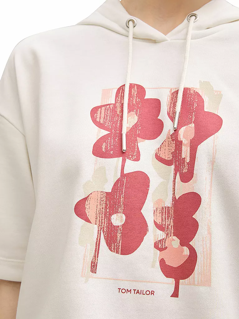 TOM TAILOR | Kapuzensweater - Hoodie | weiss