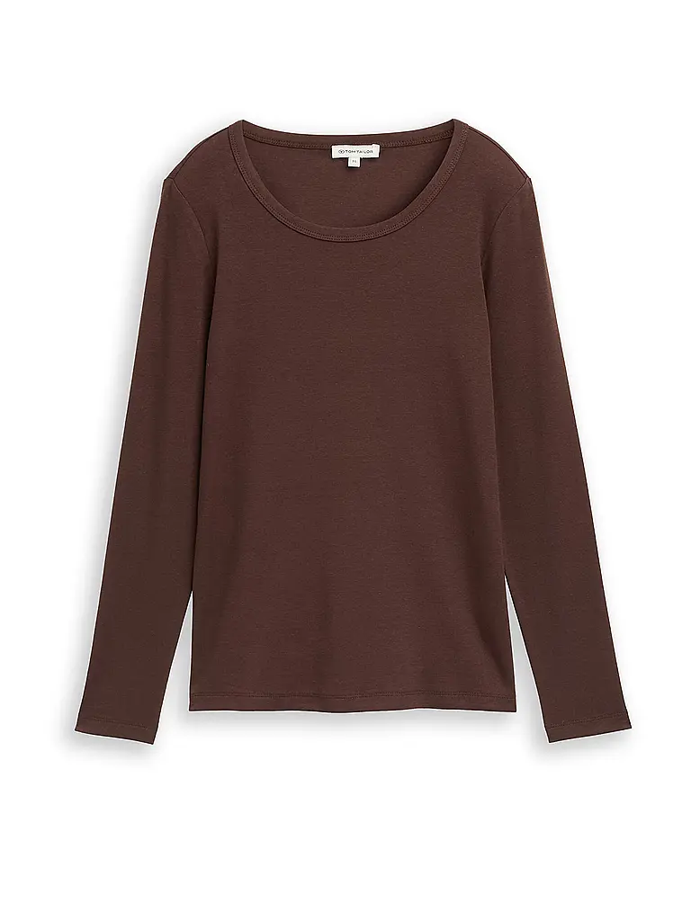 TOM TAILOR | Langarmshirt  | Braun