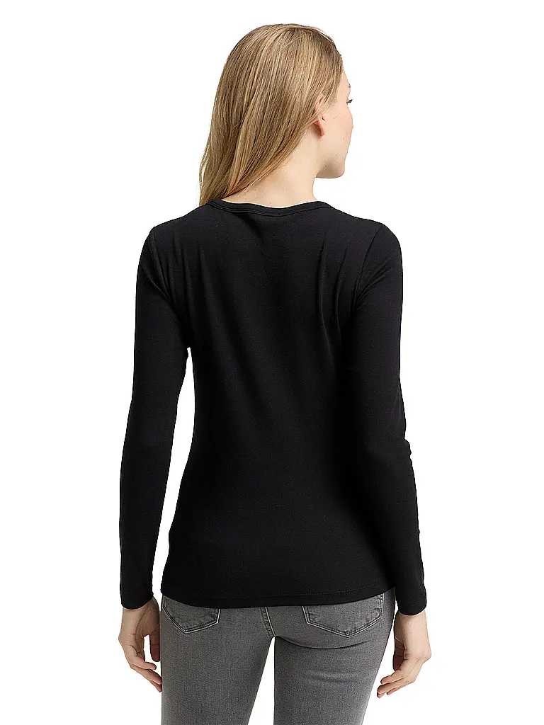 TOM TAILOR | Langarmshirt  | Schwarz