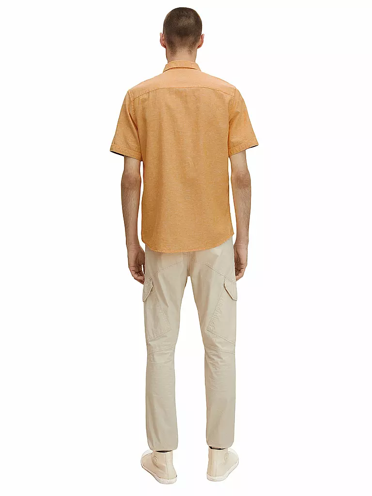 TOM TAILOR | Leinenhemd Regular Fit | orange