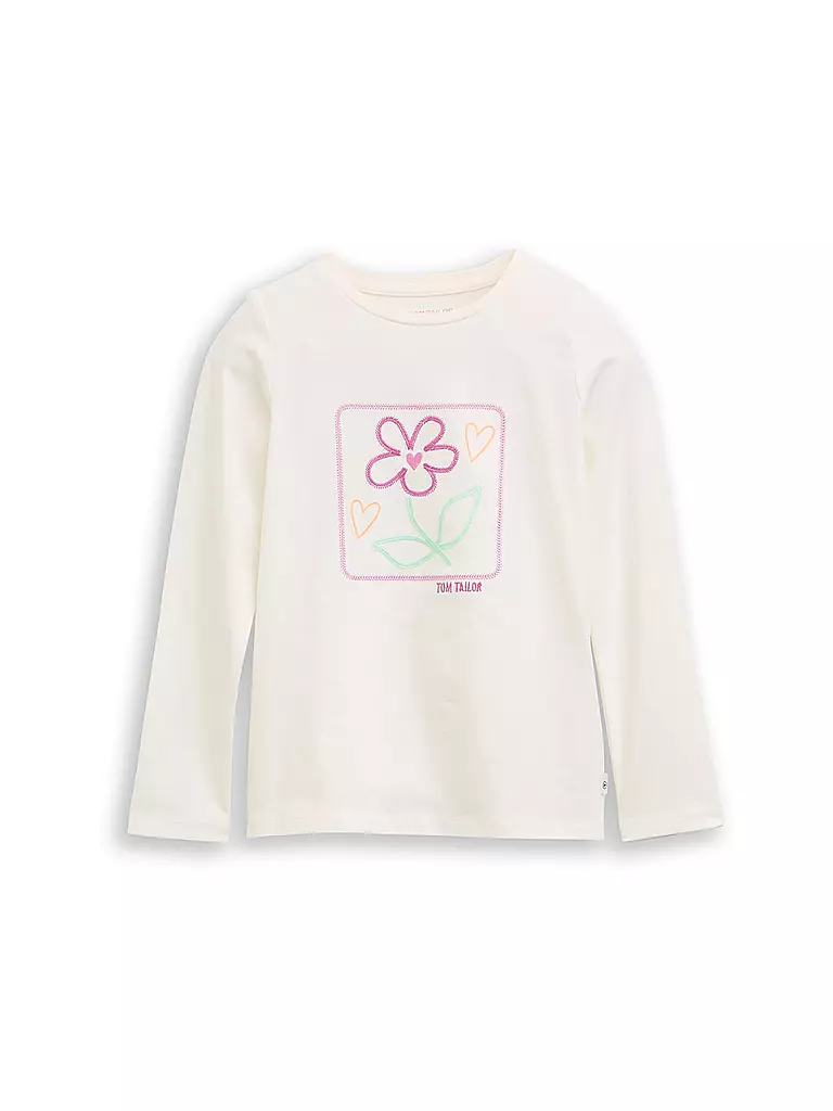 TOM TAILOR | Mädchen Langarmshirt  | weiss