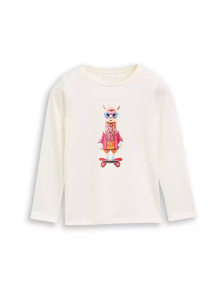 TOM TAILOR | Mädchen Langarmshirt  | weiss