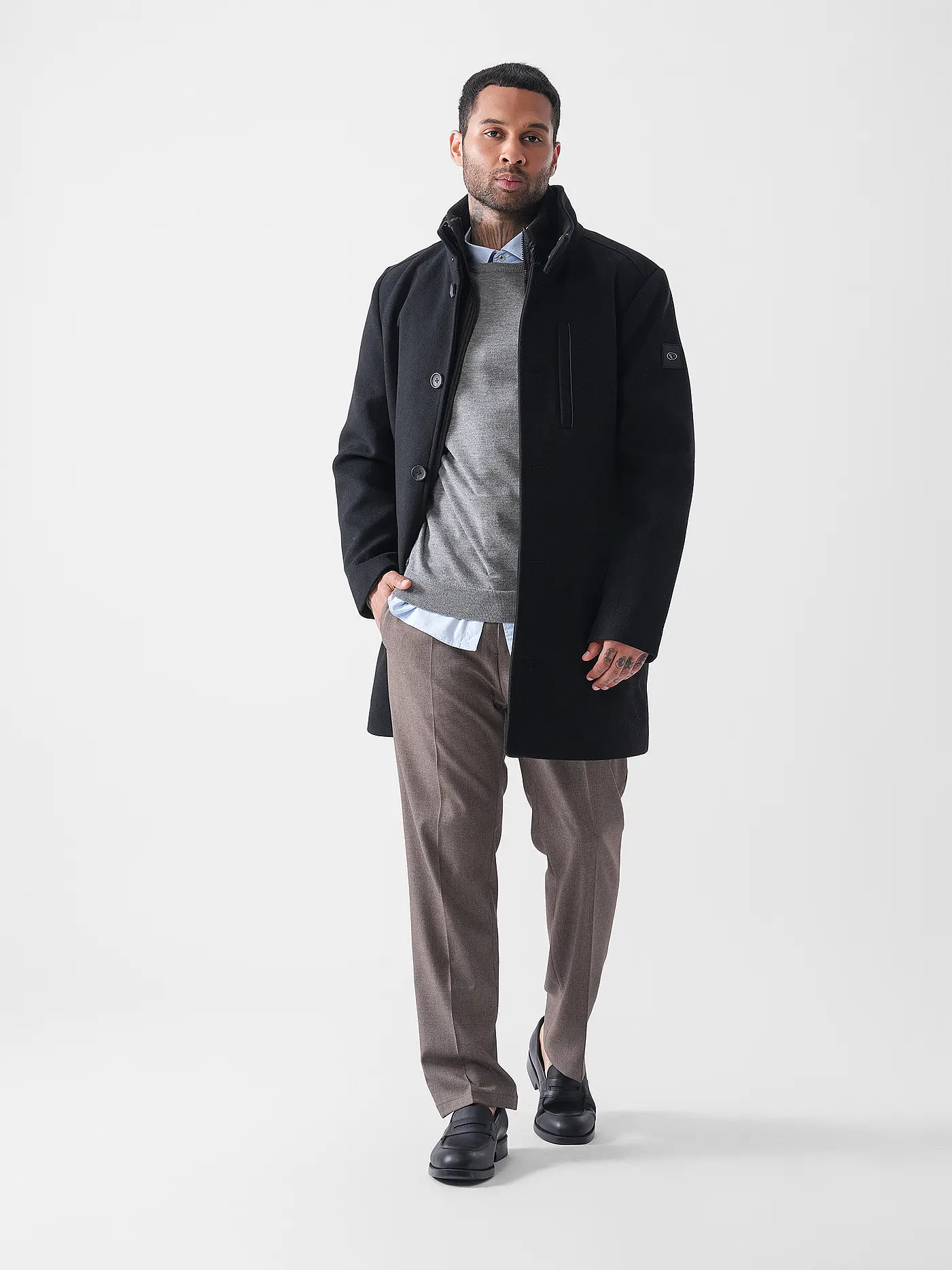 TOM TAILOR | Mantel  | schwarz