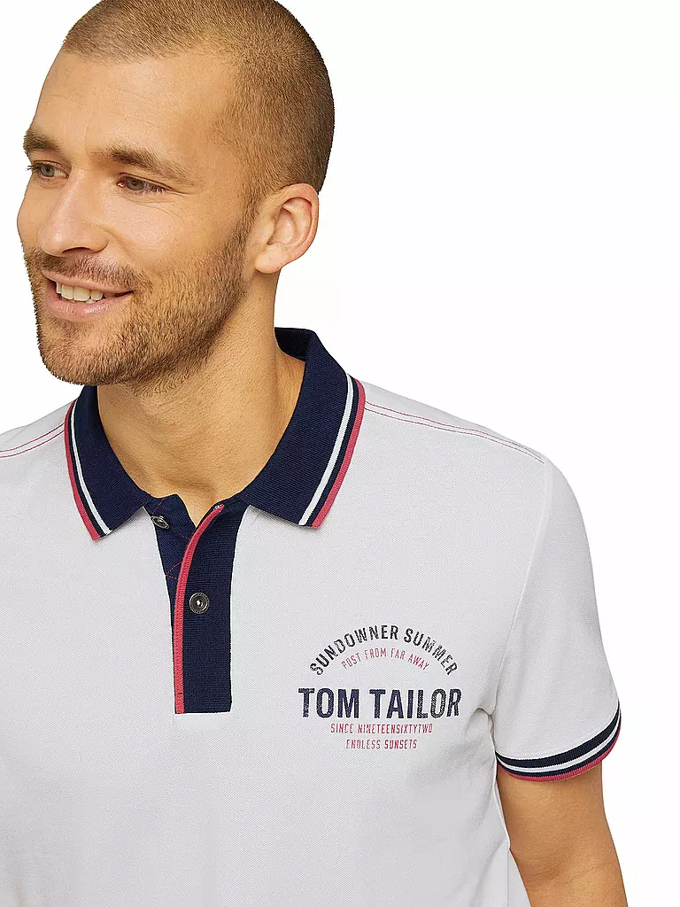 TOM TAILOR | Poloshirt  | weiß