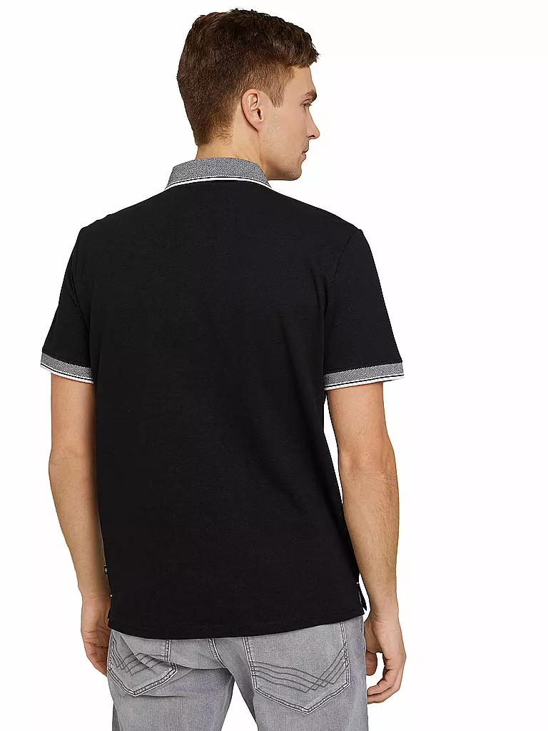 TOM TAILOR | Poloshirt Regular Fit | schwarz