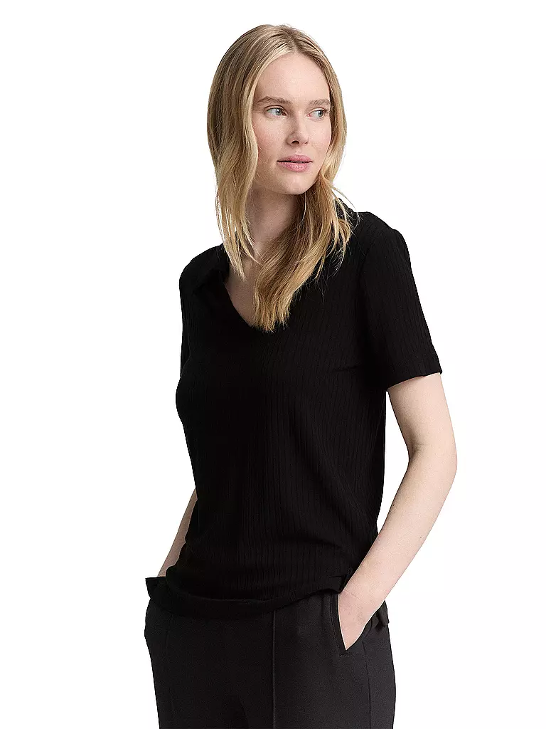 TOM TAILOR | Poloshirt | schwarz