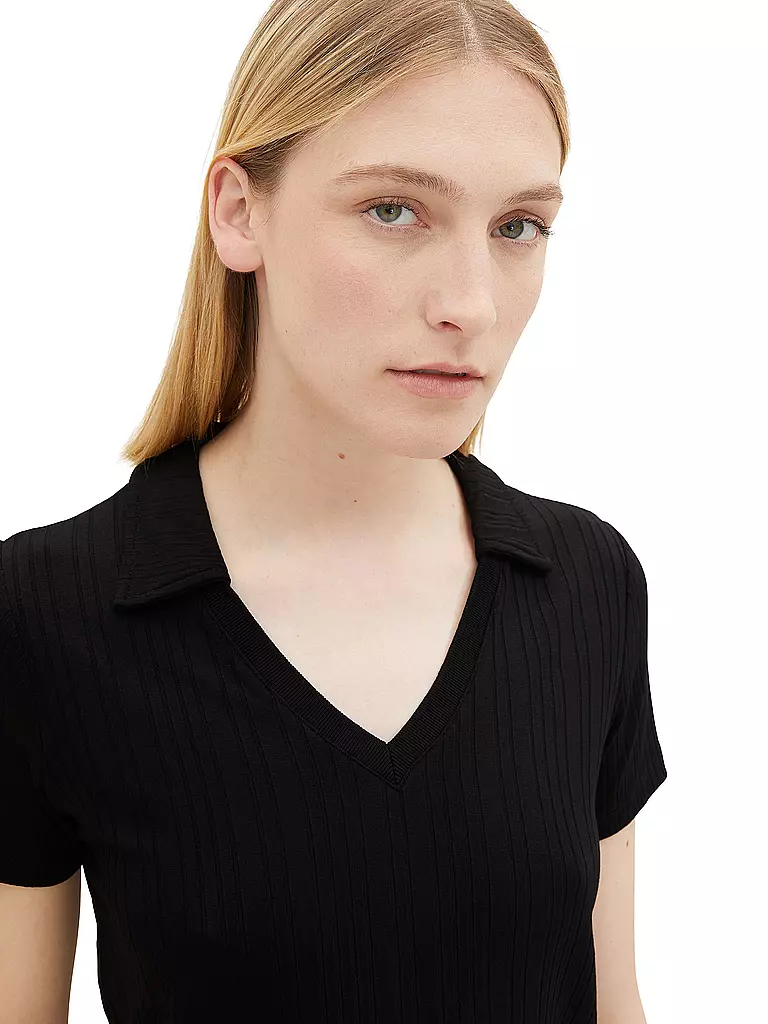 TOM TAILOR | Poloshirt | schwarz