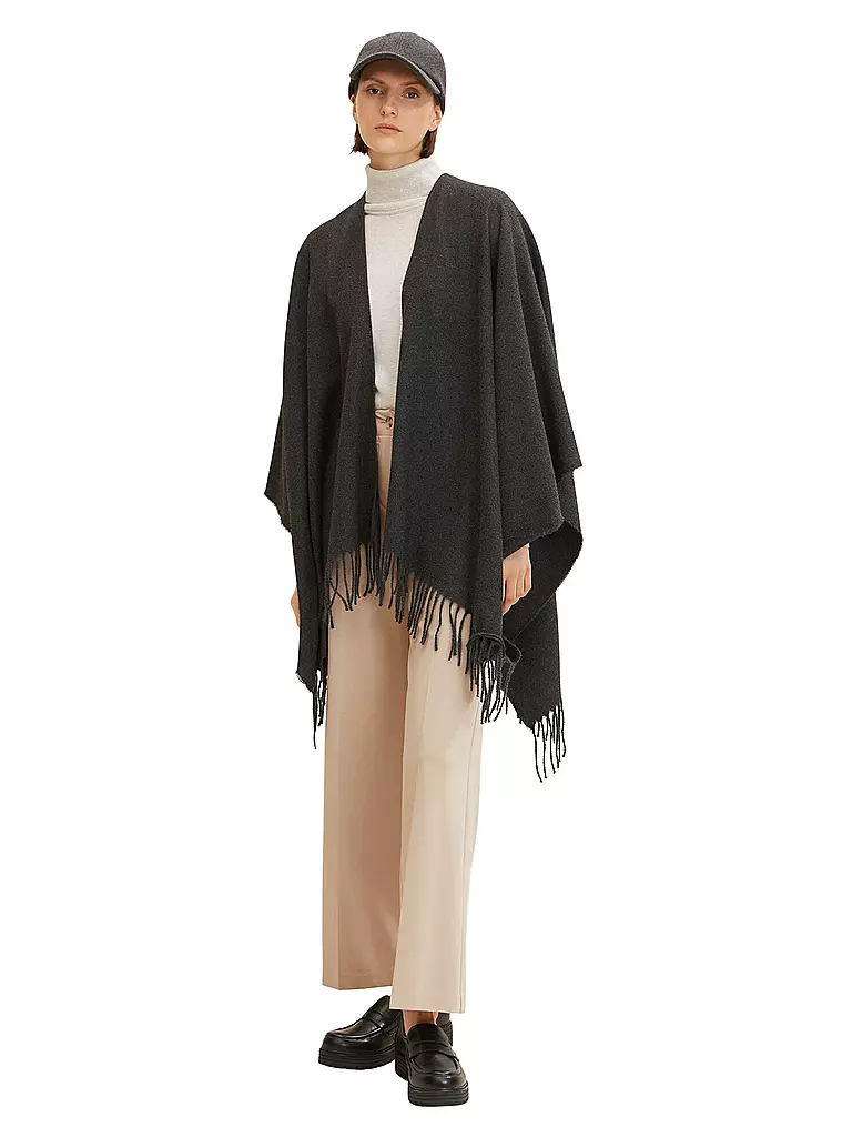 TOM TAILOR | Poncho - Cape | grau