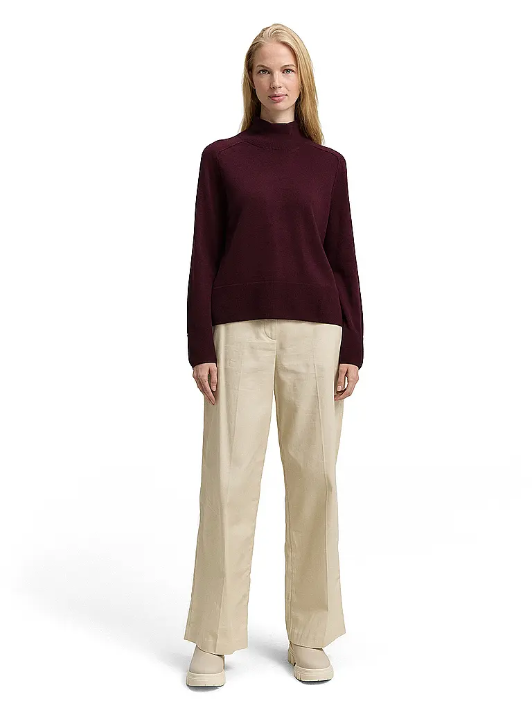 TOM TAILOR | Pullover  | dunkelrot