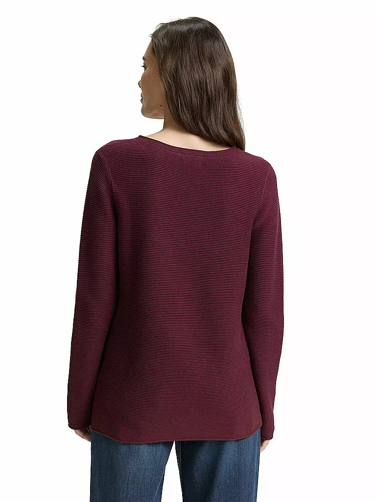 TOM TAILOR | Pullover  | dunkelrot