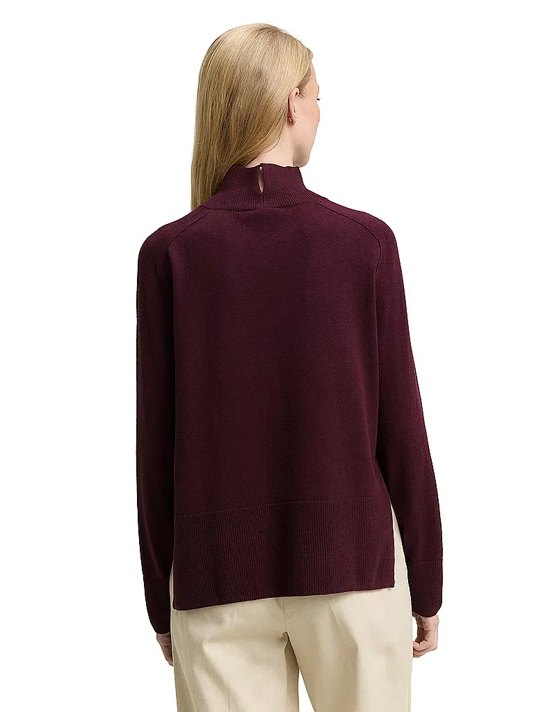 TOM TAILOR | Pullover  | dunkelrot