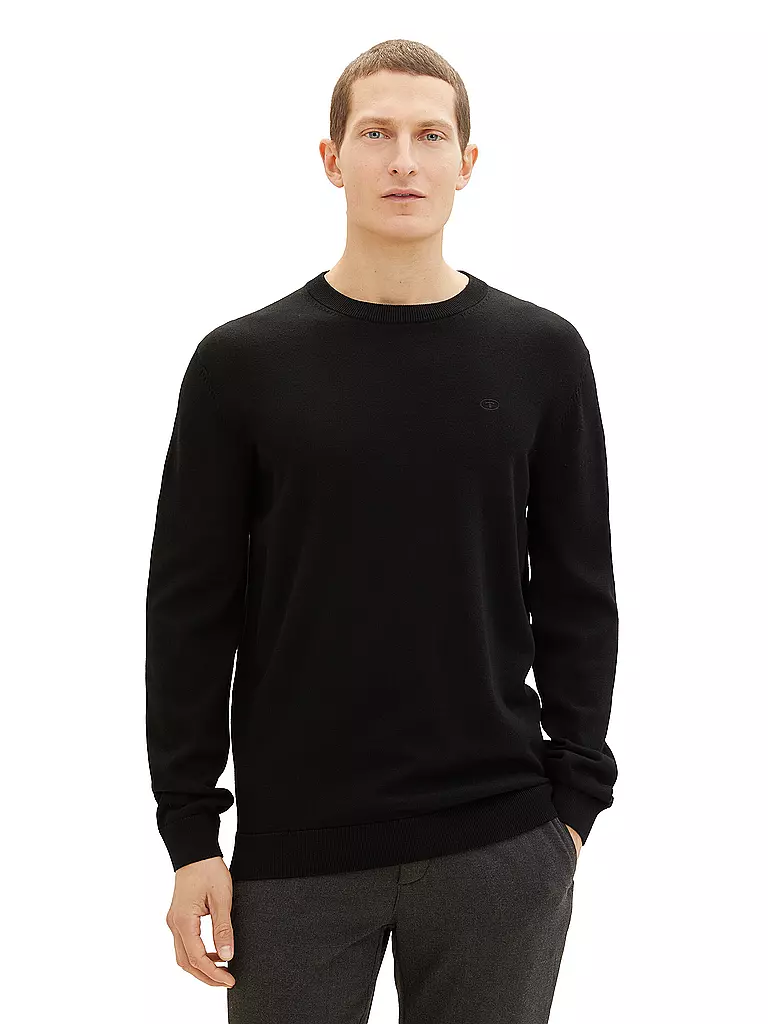 TOM TAILOR | Pullover  | schwarz