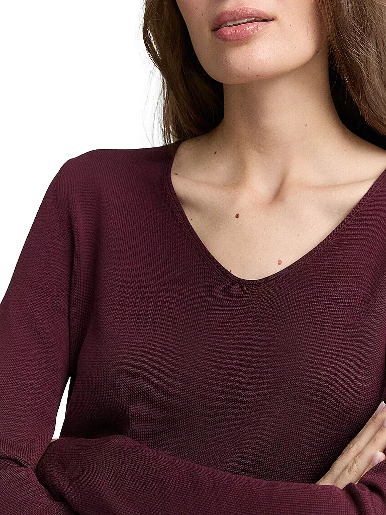 TOM TAILOR | Pullover  | dunkelrot
