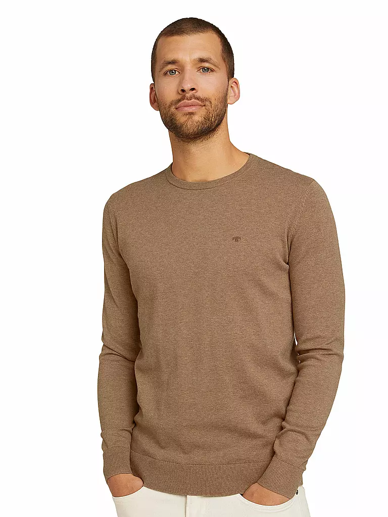 TOM TAILOR | Pullover Regular Fit | braun