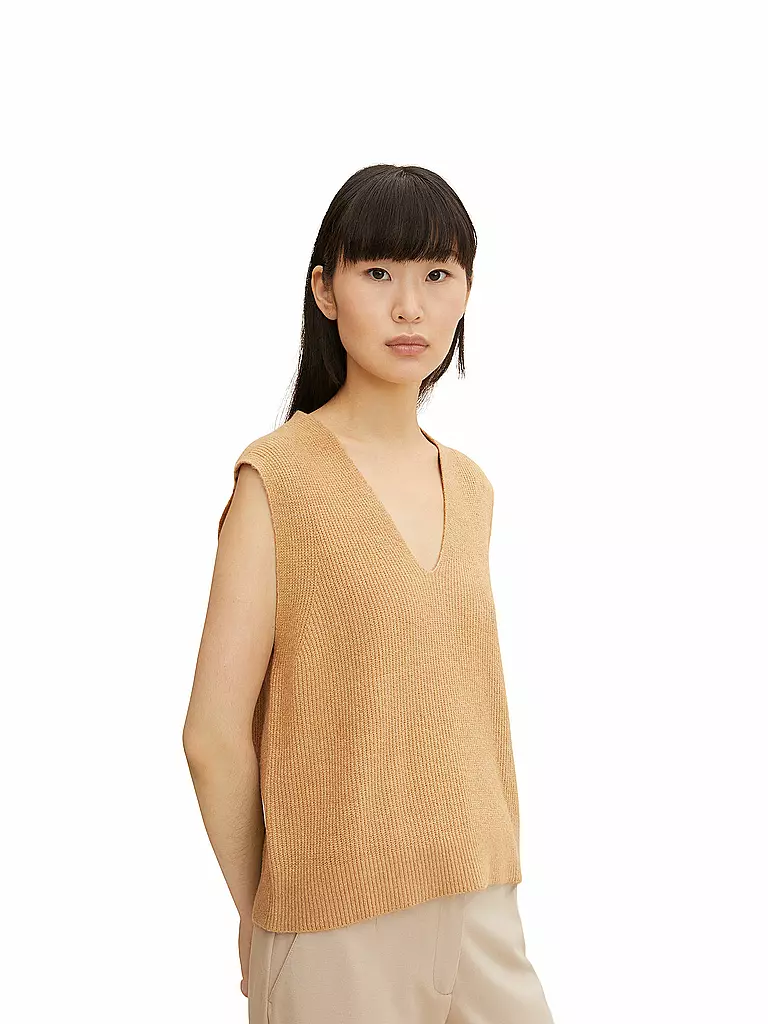 TOM TAILOR | Pullunder | Camel