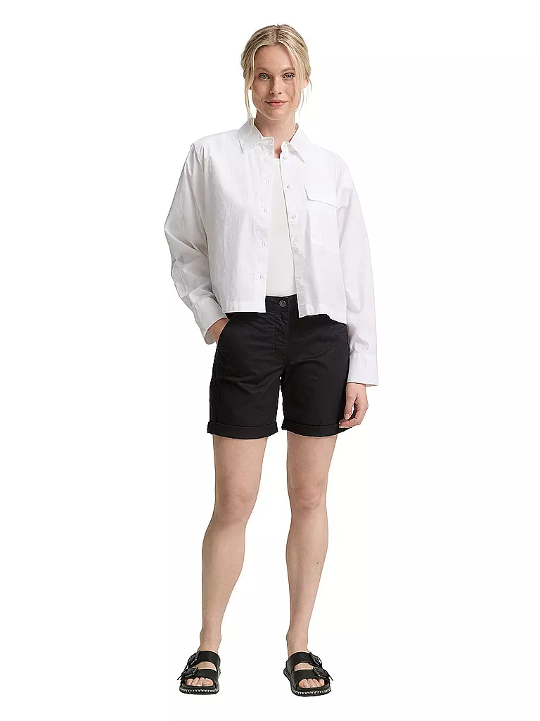 TOM TAILOR | Shorts  Chino | schwarz