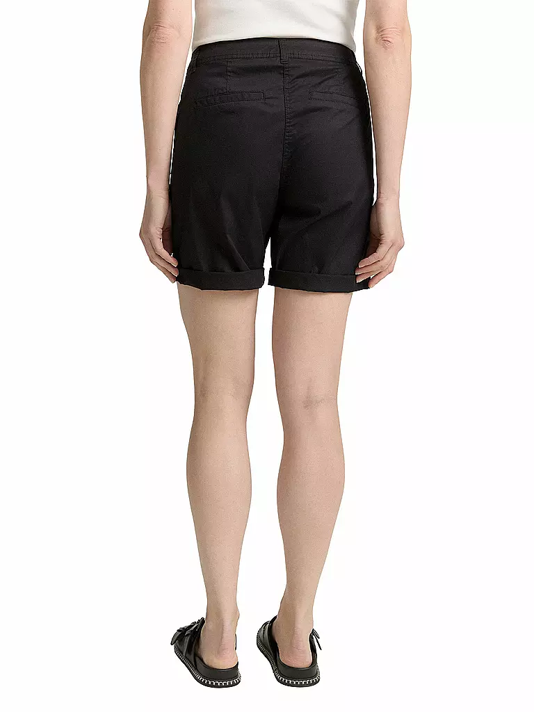TOM TAILOR | Shorts  Chino | schwarz