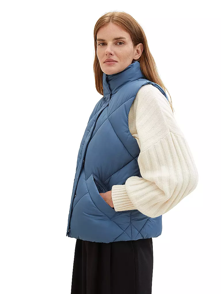 TOM TAILOR | Steppgilet  | blau