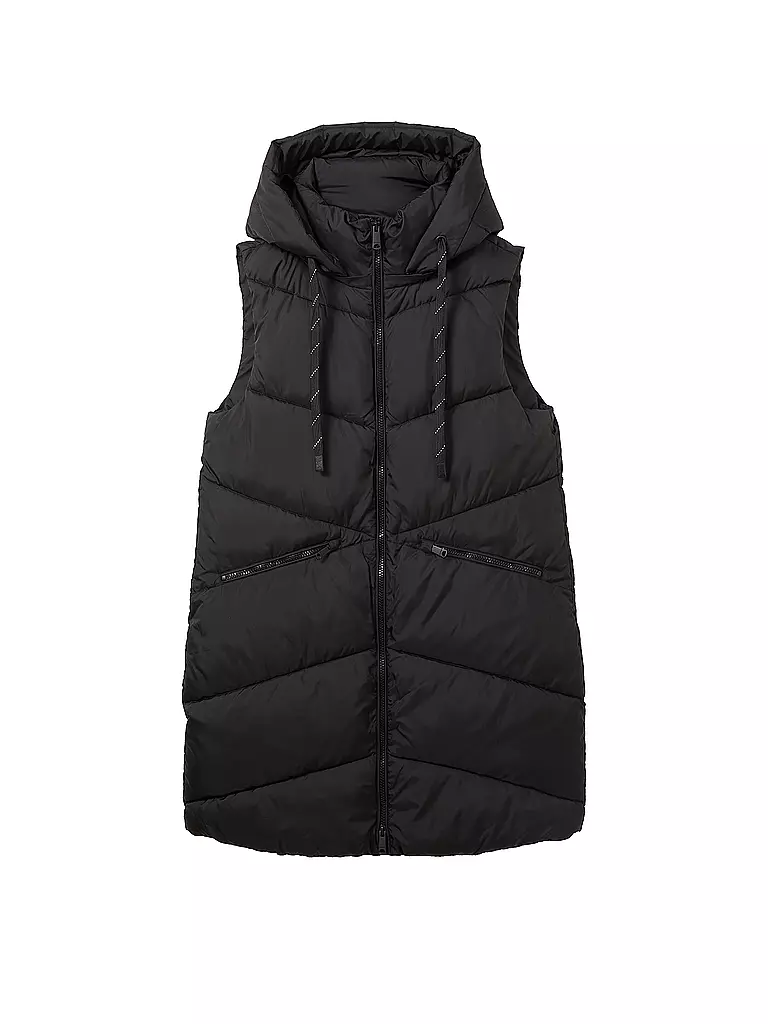 TOM TAILOR | Steppgilet | schwarz