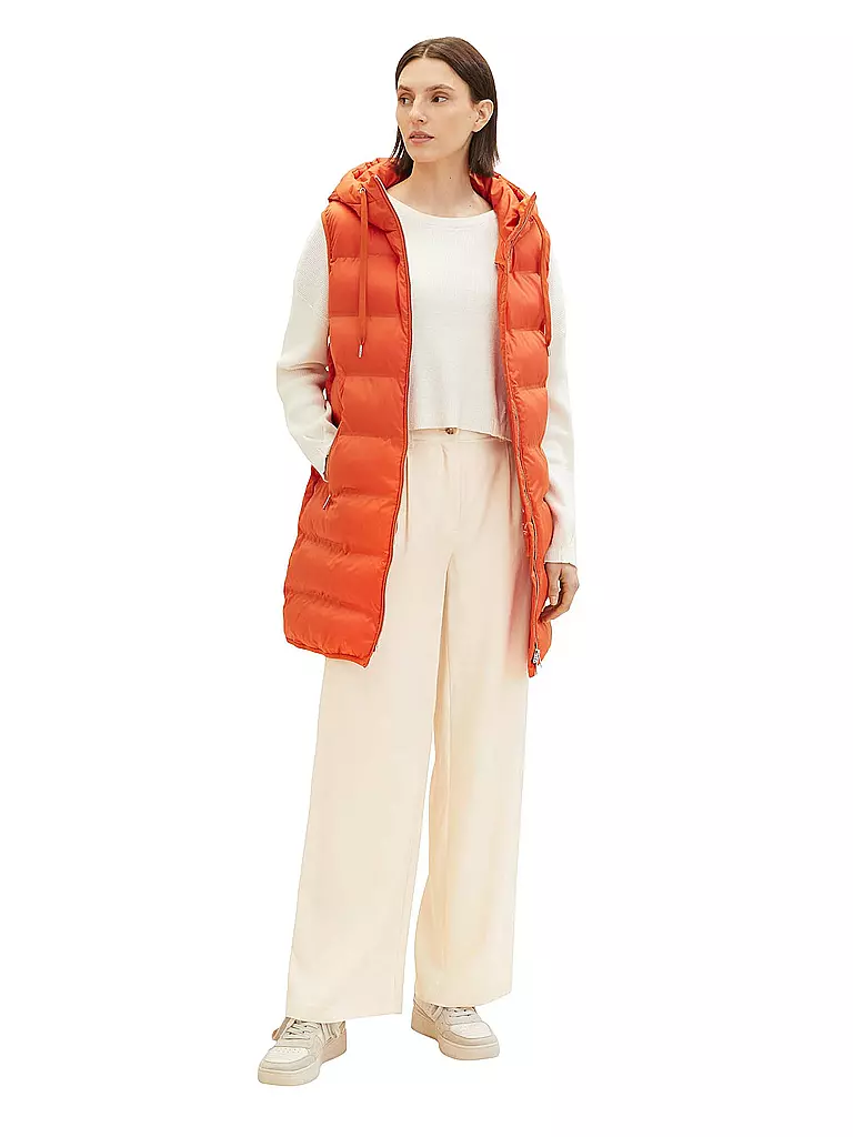 TOM TAILOR | Steppgilet | orange