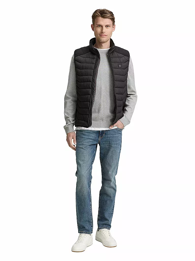 TOM TAILOR | Steppgilet | schwarz