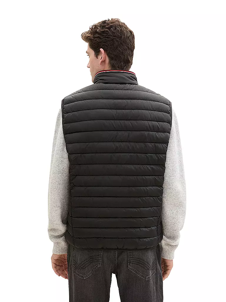 TOM TAILOR | Steppgilet | schwarz