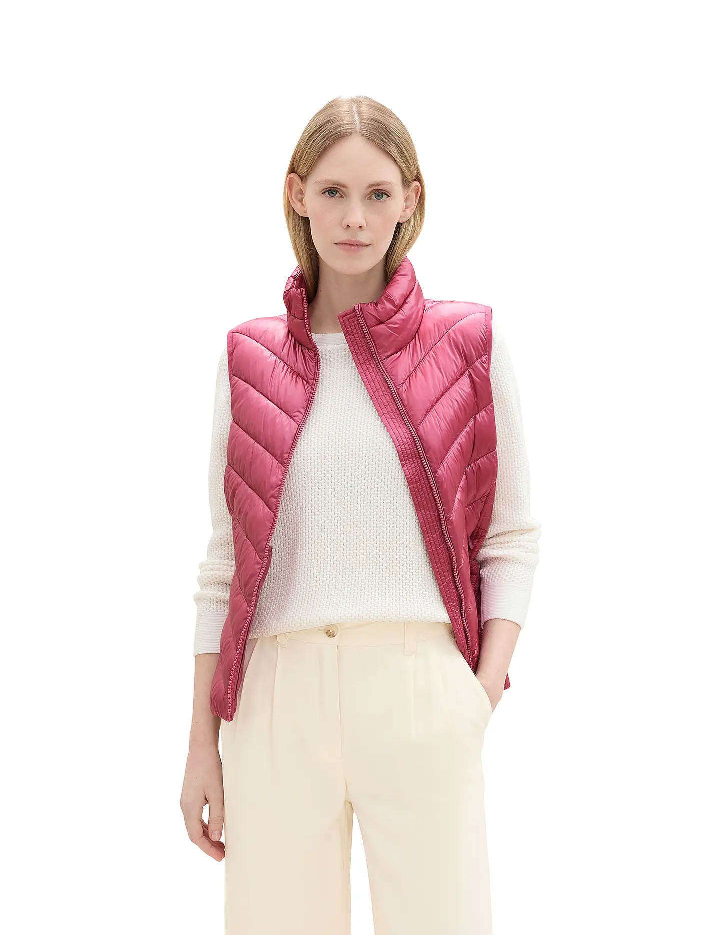 TOM TAILOR | Steppgilet | pink