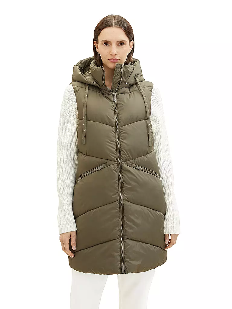 TOM TAILOR | Steppgilet | olive