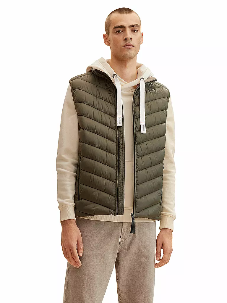 TOM TAILOR | Steppgilet | olive