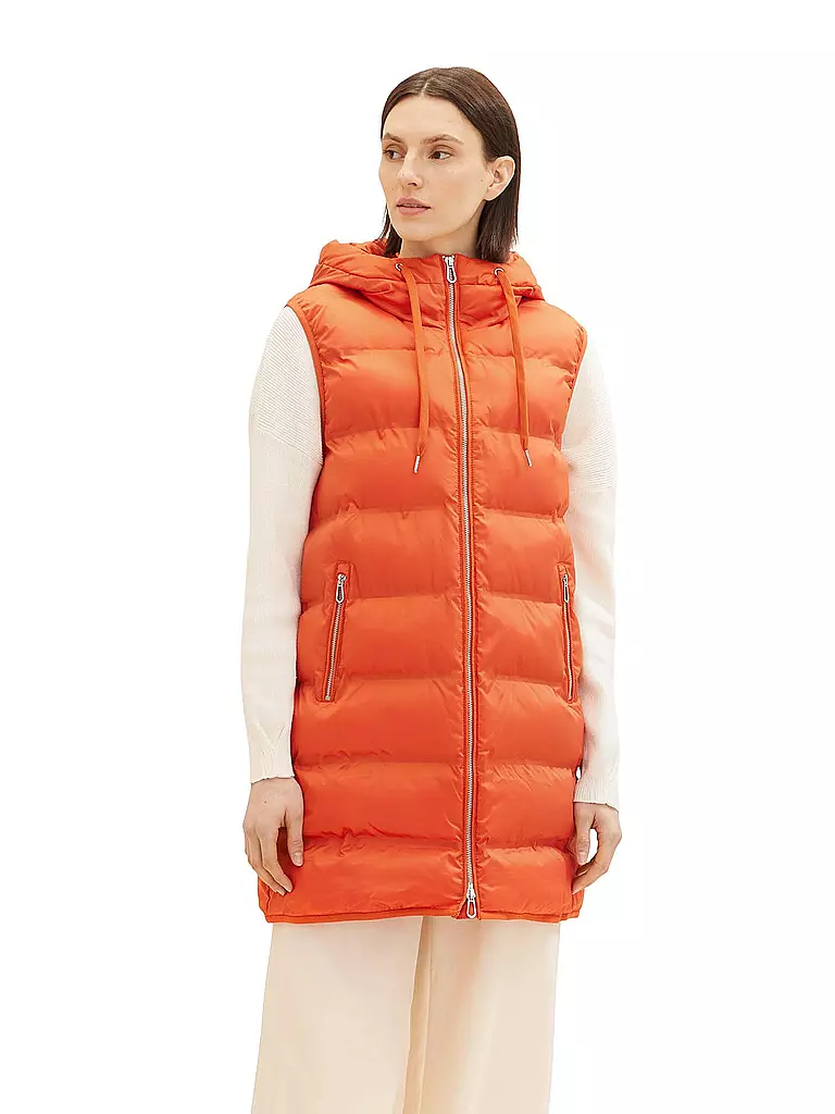 TOM TAILOR | Steppgilet | orange