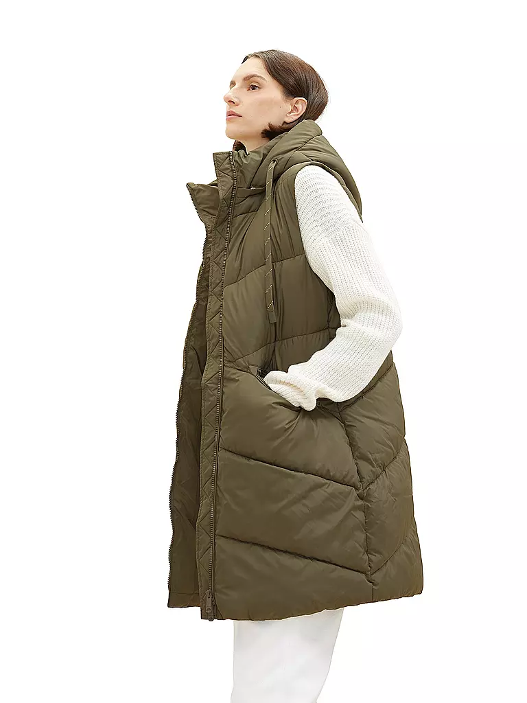 TOM TAILOR | Steppgilet | olive