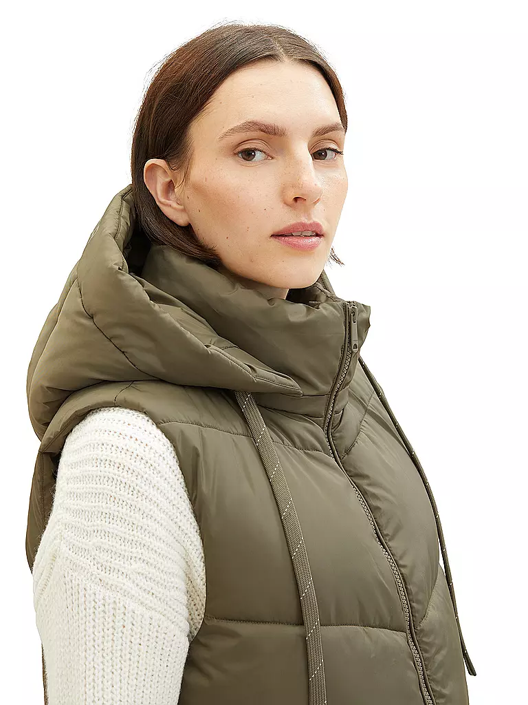 TOM TAILOR | Steppgilet | olive