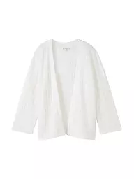 TOM TAILOR | Strickjacke  | weiss