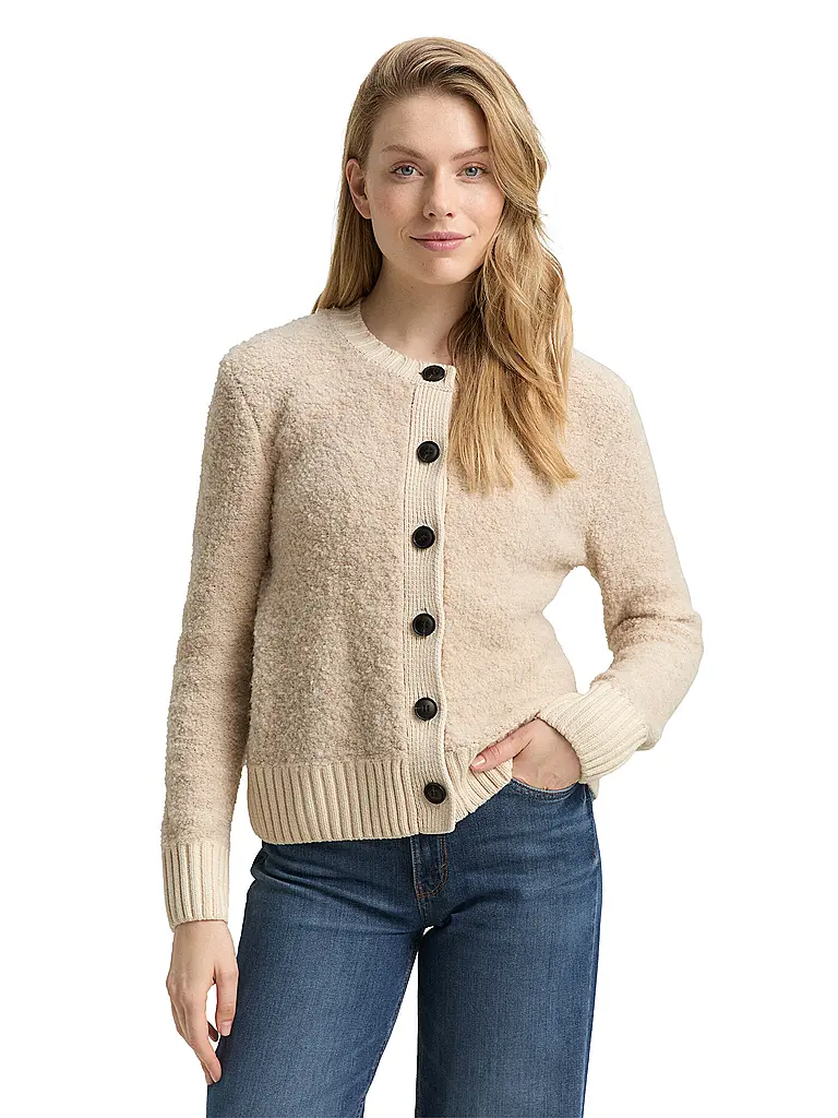 TOM TAILOR | Strickjacke | beige
