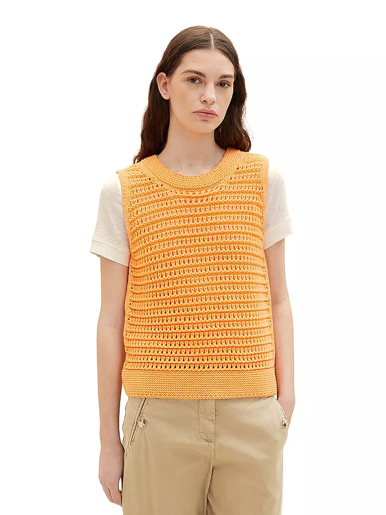 TOM TAILOR | Strickpullunder | orange