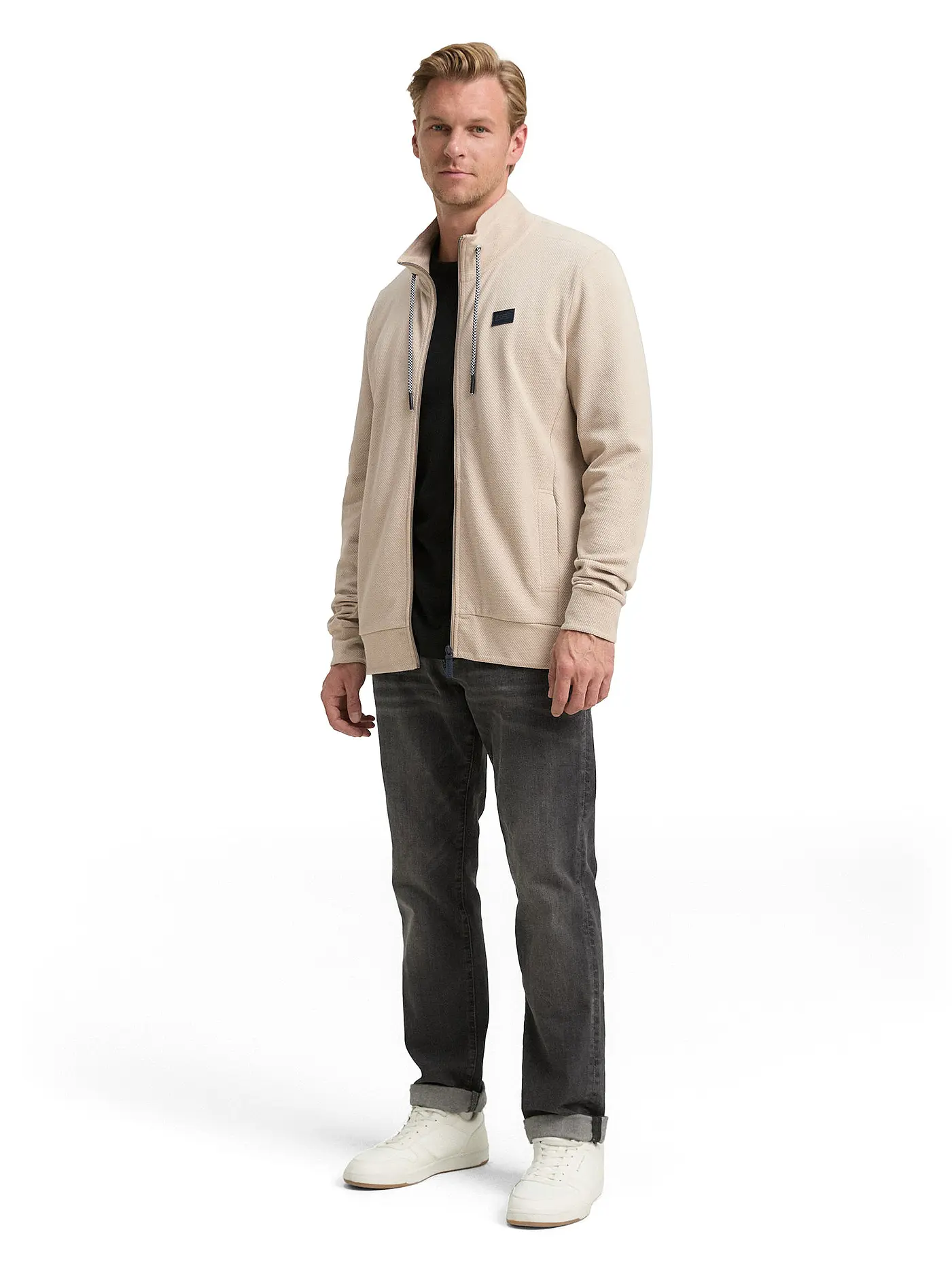 TOM TAILOR | Sweatjacke  | beige