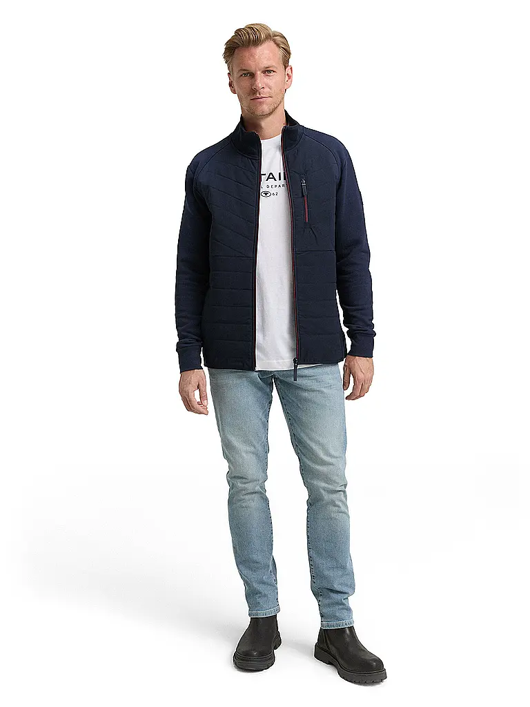 TOM TAILOR | Sweatjacke  | dunkelblau